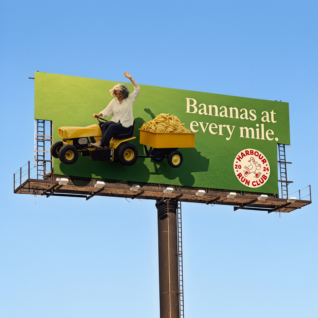 Billboard with a cut-out
