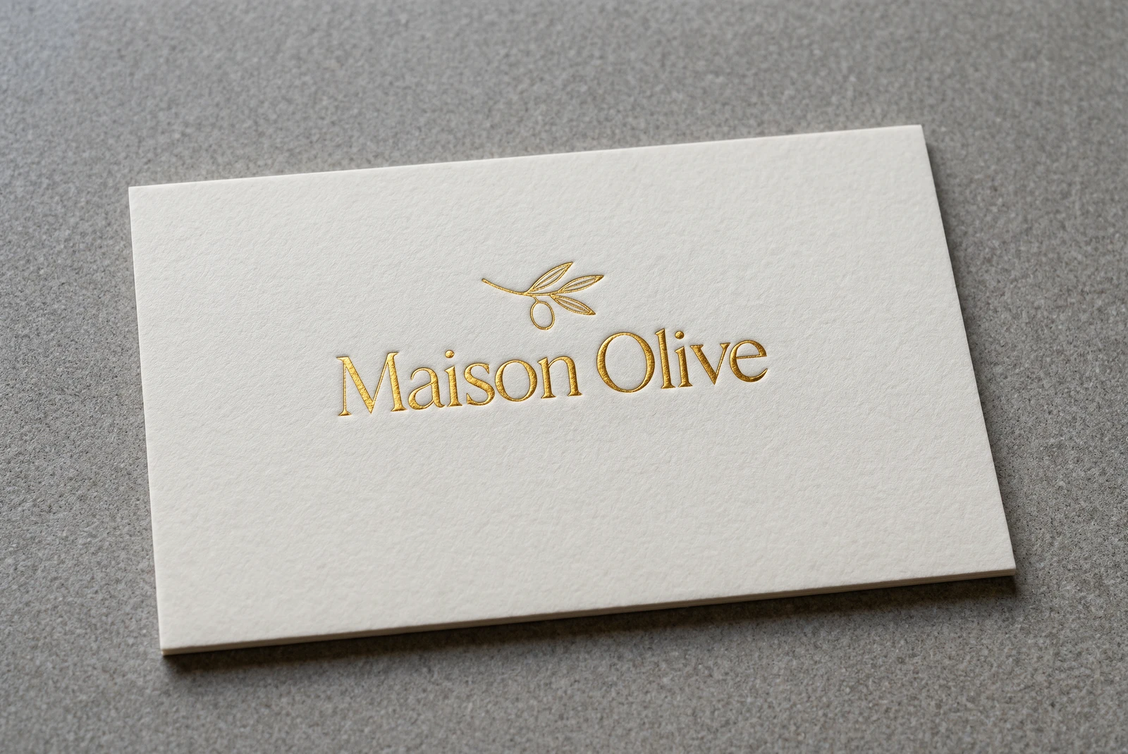 Maison Olive, foil-stamped