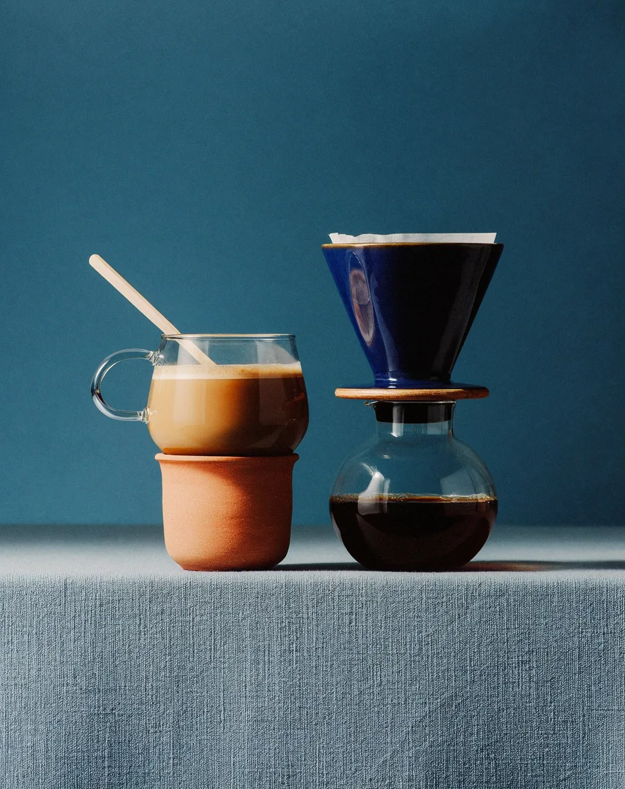 Blue coffee set