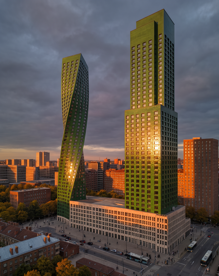 Tower massing to photoreal skyline