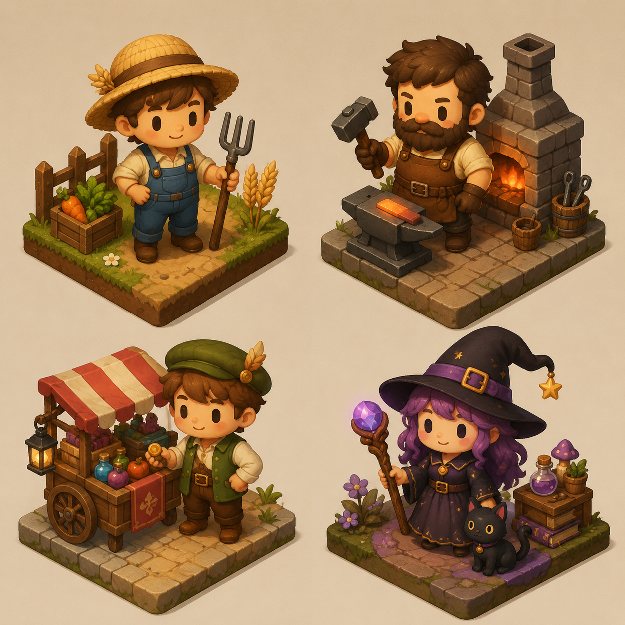 Isometric Game Character Set