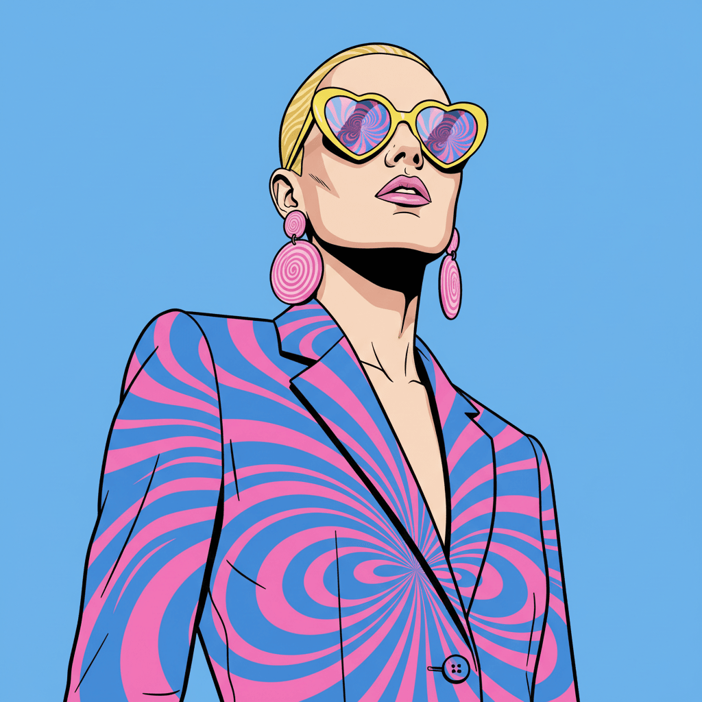 Colorful stylized portrait