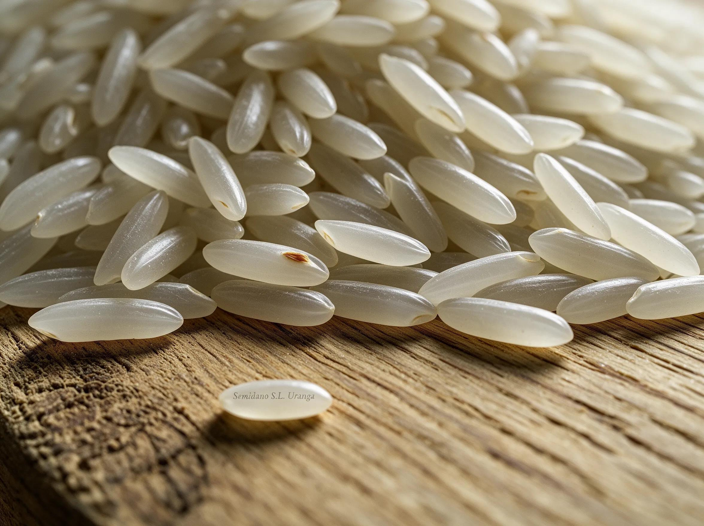 Detailed still life of rice grains