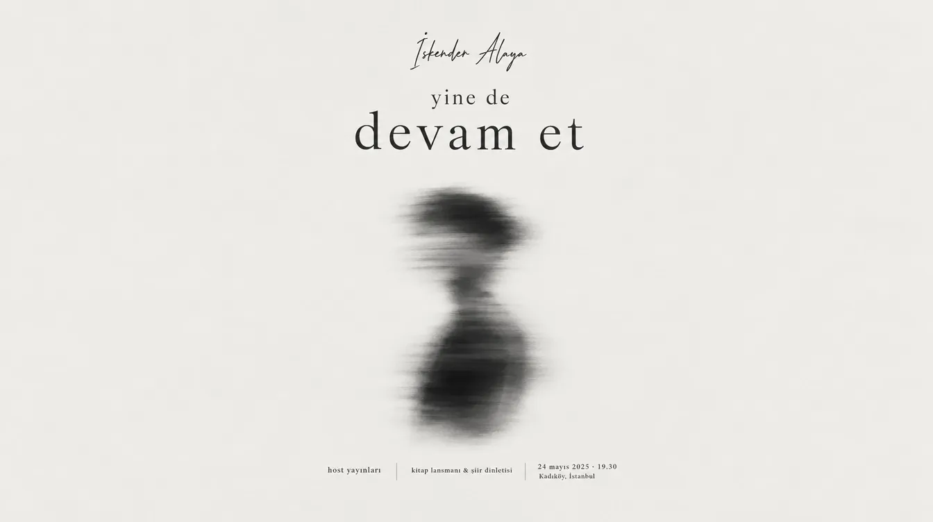 Minimal poster featuring a blurred silhouette
