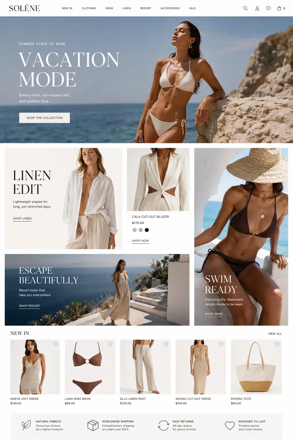 Fashion catalog page layout