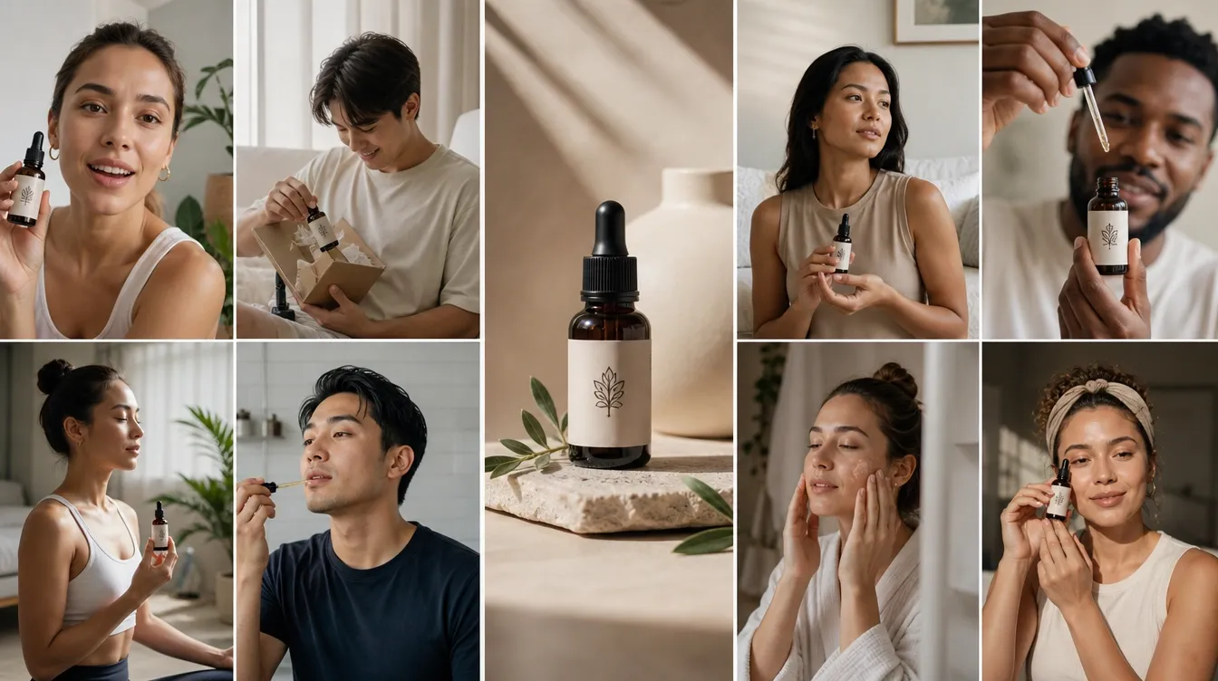 Creator-style skincare video scenes.