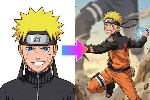 Portrait transformed into an anime-style character.