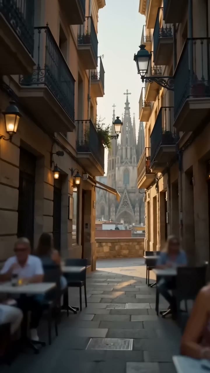 Barcelona Gothic Quarter Hotel Balcony Travel Reel