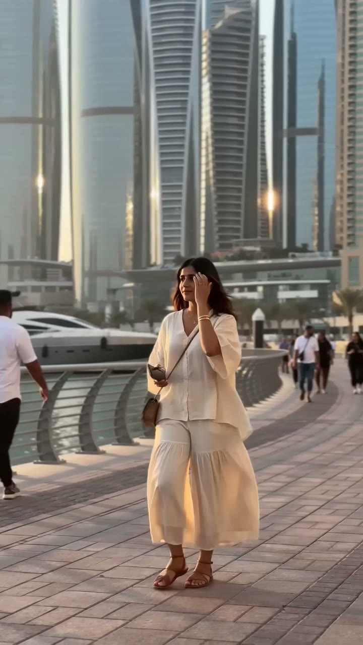 Dubai Marina Golden Hour Travel Reel