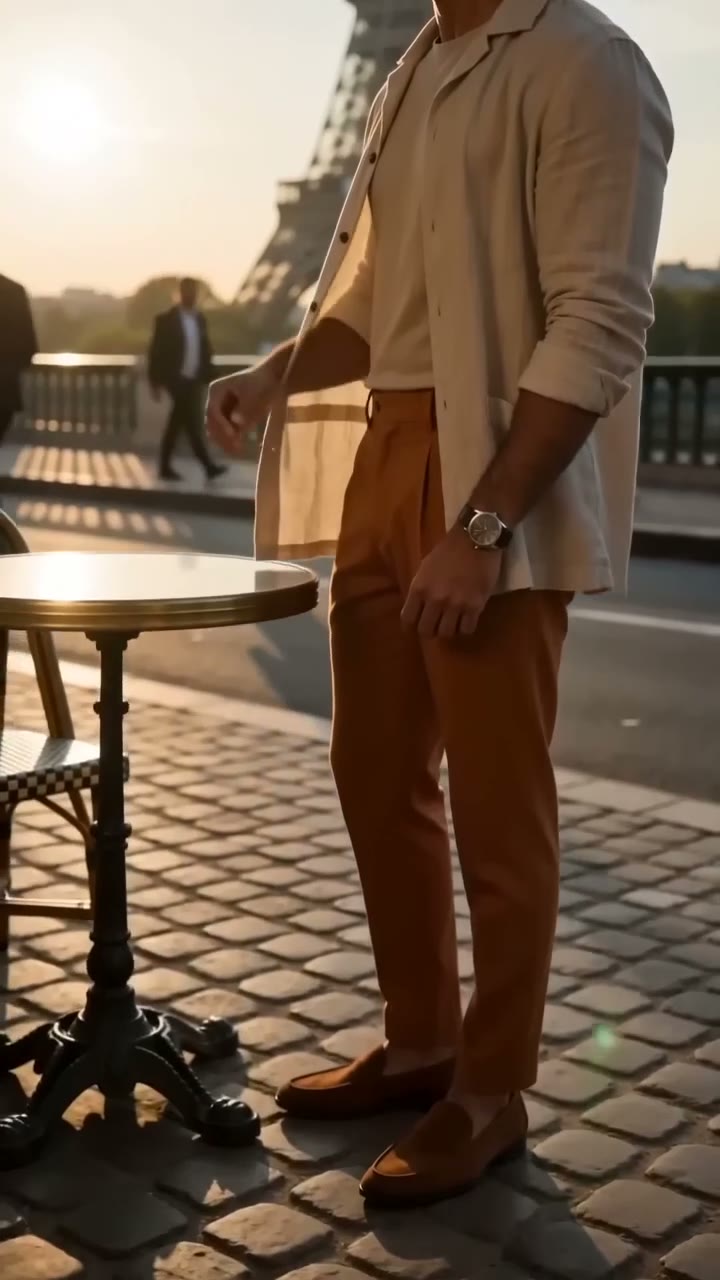 Golden Hour Paris Cafe City Travel Reel