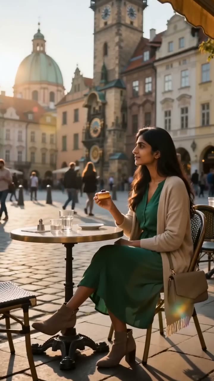 Prague Old Town Cafe City Travel Reel