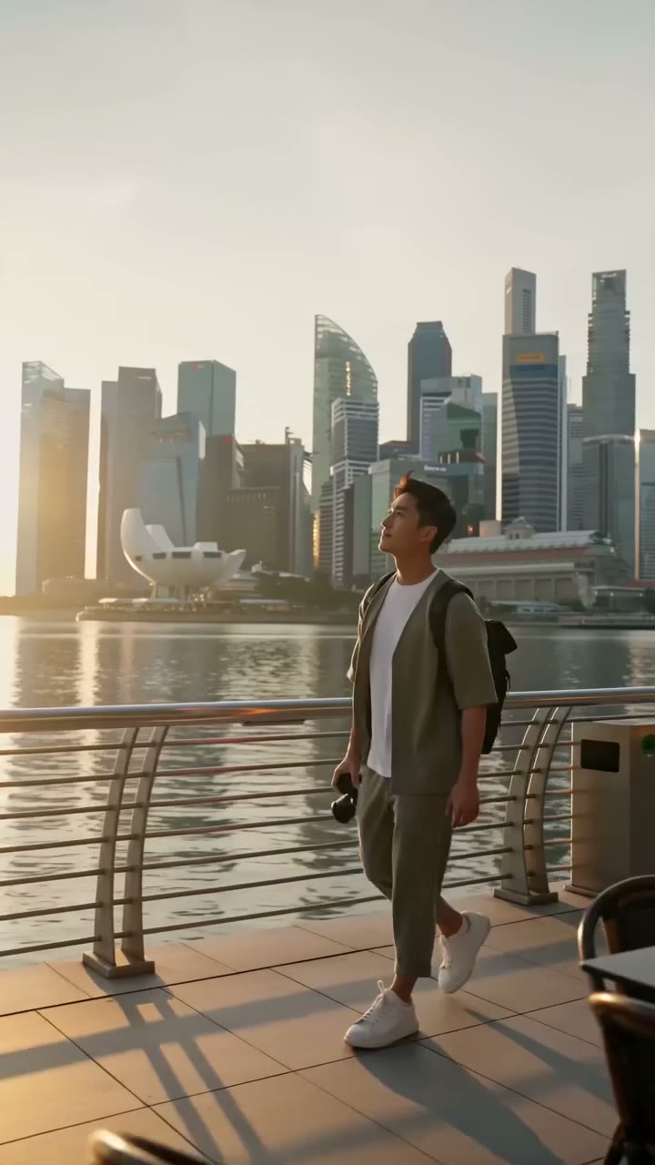 Singapore Marina Bay Skyline Travel Reel