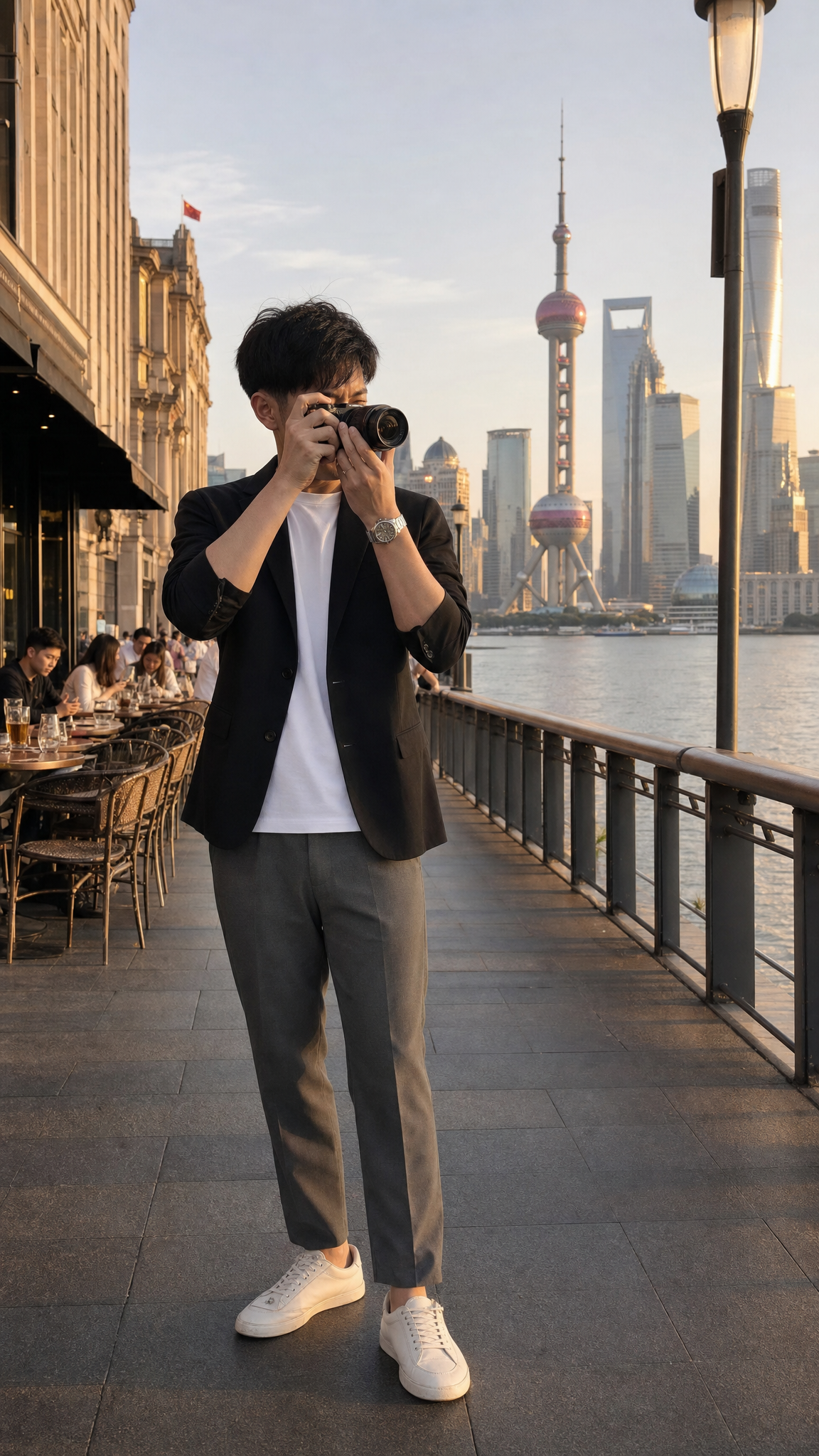 Shanghai Bund Skyline Portrait