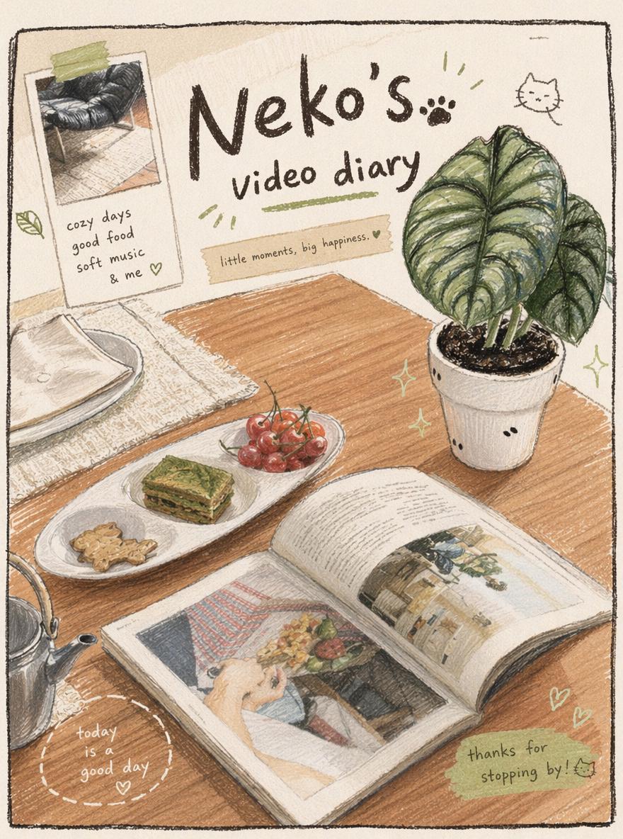 A Cozy Tabletop Scene Featuring A Potted Plant A Plate Of Snacks An Open Book And A Teapot Evokes A Peaceful And Relaxing Moment At Home