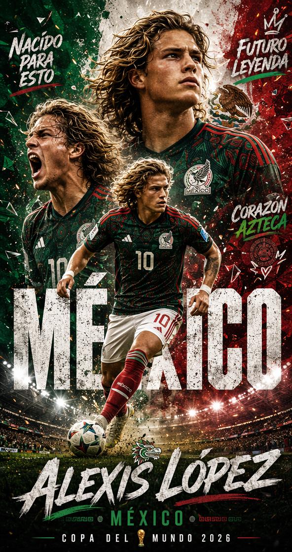 At the center is a young male footballer with long, wavy blond hair, shown in multiple la...